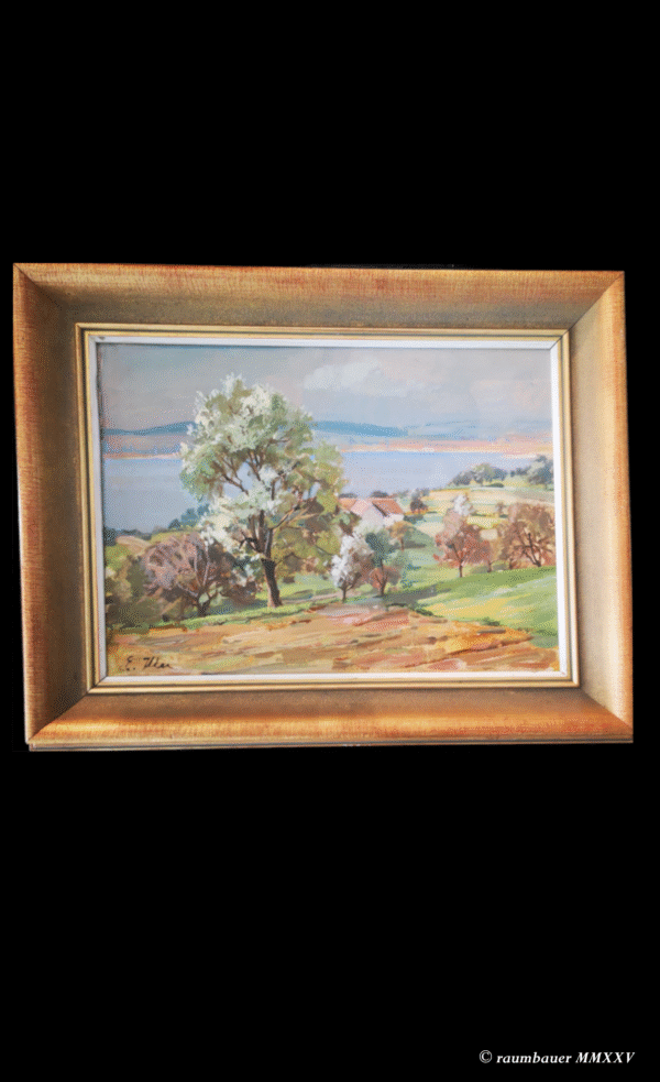 Ernst Iller "Apfelblüte am See"